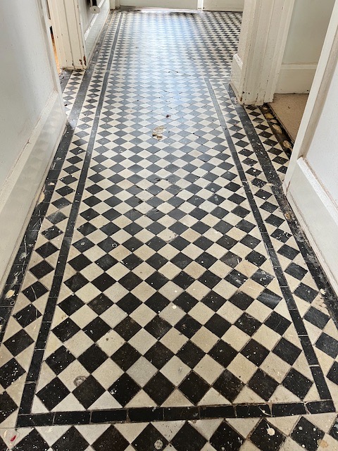 Edwardian floor tile repair