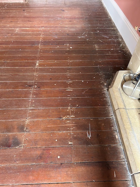 Victorian pitch pine floor repair 